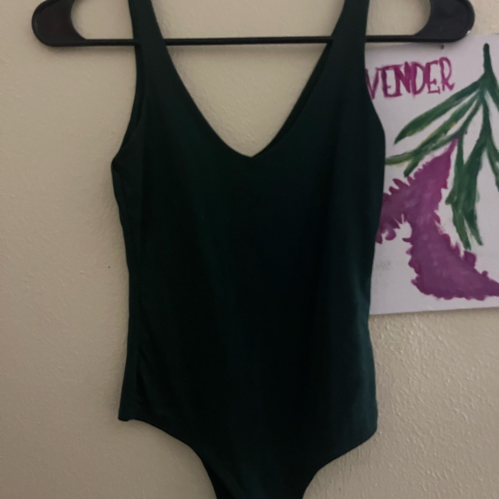 Sincerely Jules Forest Green V-Neck Top